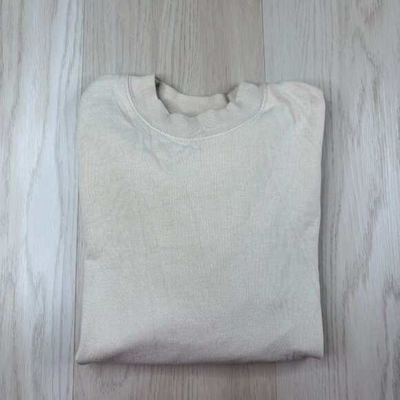 Represent Blank Sweater Men's Size XS Beige Tan Color 100% Cotton Mock Neck - Picture 1 of 10